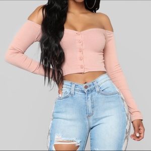 Talk That Talk Off the Shoulder Top | Color: Mauve | Fashion Nova
